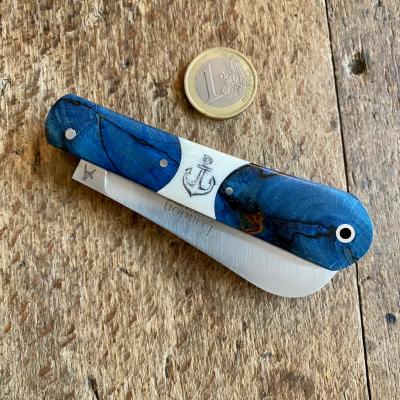 LONDON Petit - Loupe de Peuplier bleue et Scrimshaw