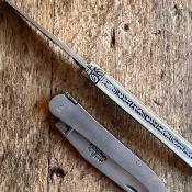 Laguiole Flat - inox et papillon forgé inox