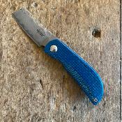 Petit pliant MC221 -  Damas et micarta noir et bleu